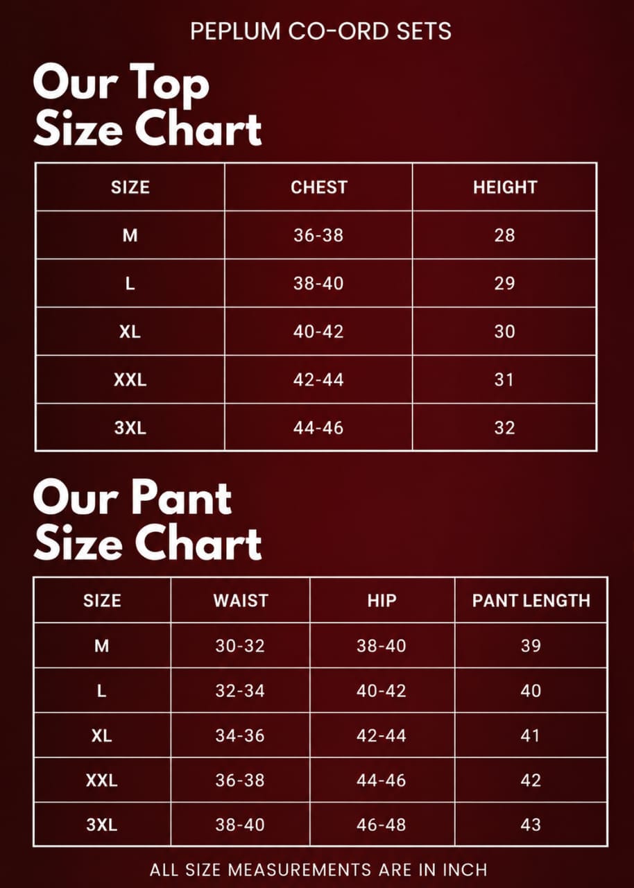 Peplum co ords pack of 2 c6