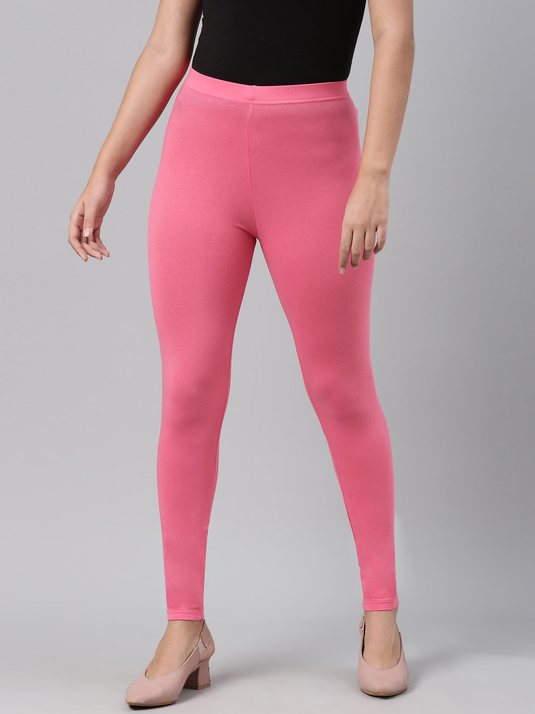 Light Pink Ankle Fit Leggings for Women – Meghas Boutique
