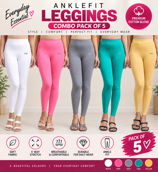 Ankle Leggings - Pack of 5 - C1