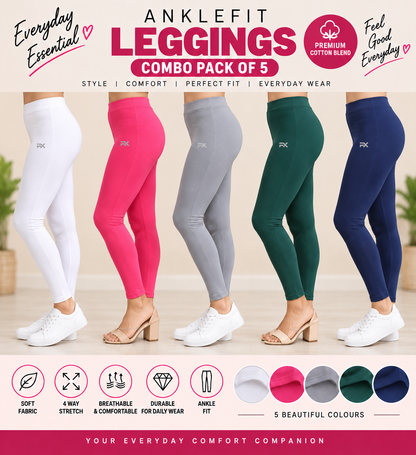 Ankle Leggings - Pack of 5 - C2
