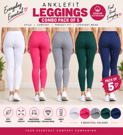 Ankle Leggings - Pack of 5 - C2