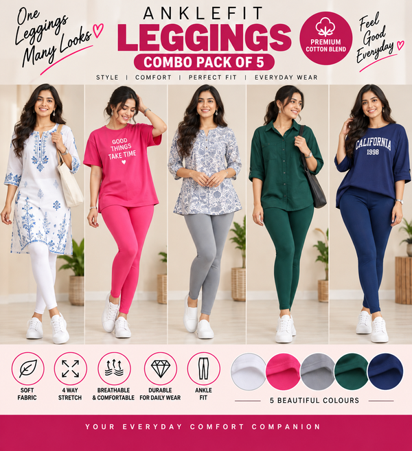 Ankle Leggings - Pack of 5 - C2