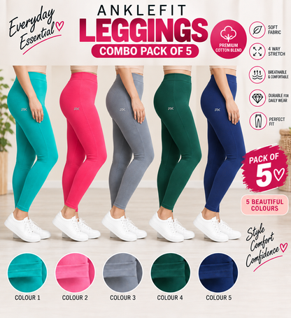 Ankle Leggings - Pack of 5 - C3