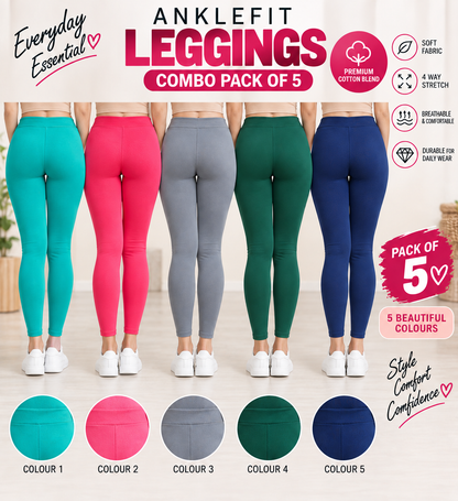 Ankle Leggings - Pack of 5 - C3