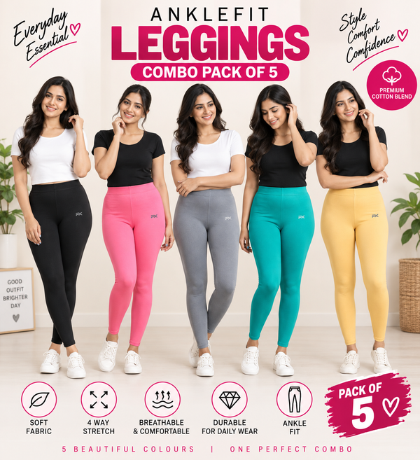 Ankle Leggings - Pack of 5 - C4