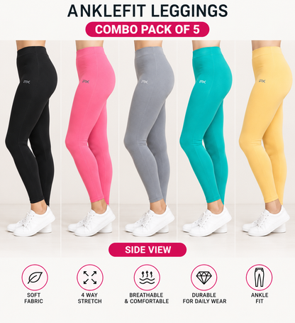 Ankle Leggings - Pack of 5 - C4