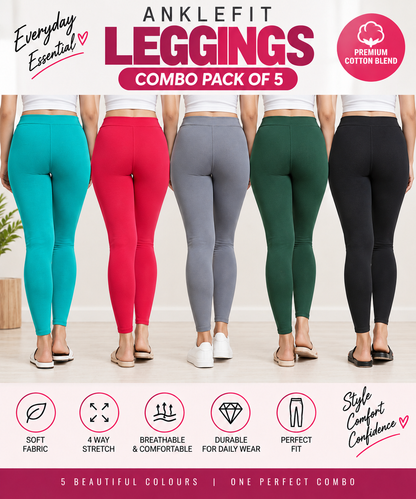 Ankle Leggings - Pack of 5 - C5