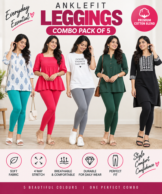 Ankle Leggings - Pack of 5 - C5
