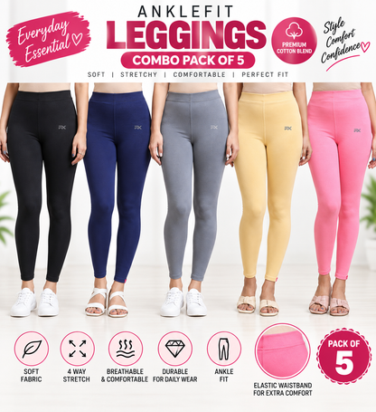 Ankle Leggings - Pack of 5 - C6