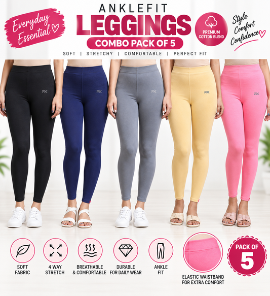 Ankle Leggings - Pack of 5 - C6