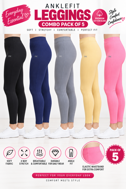 Ankle Leggings - Pack of 5 - C6