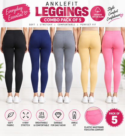 Ankle Leggings - Pack of 5 - C6