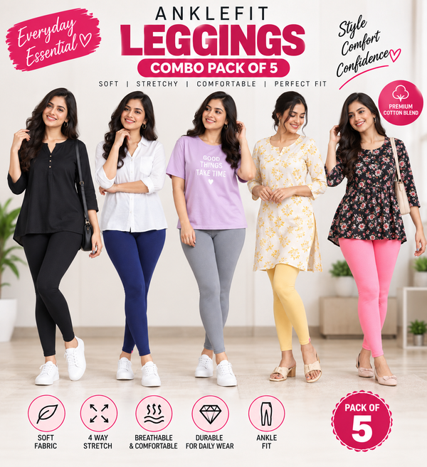 Ankle Leggings - Pack of 5 - C6
