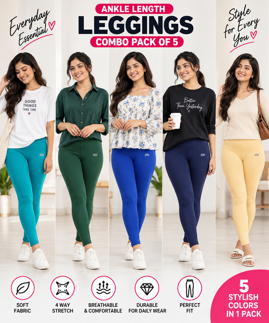 Ankle Leggings - Pack of 5 - C7