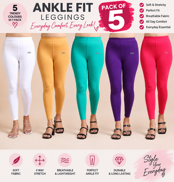 Ankle Leggings - Pack of 5 - C8