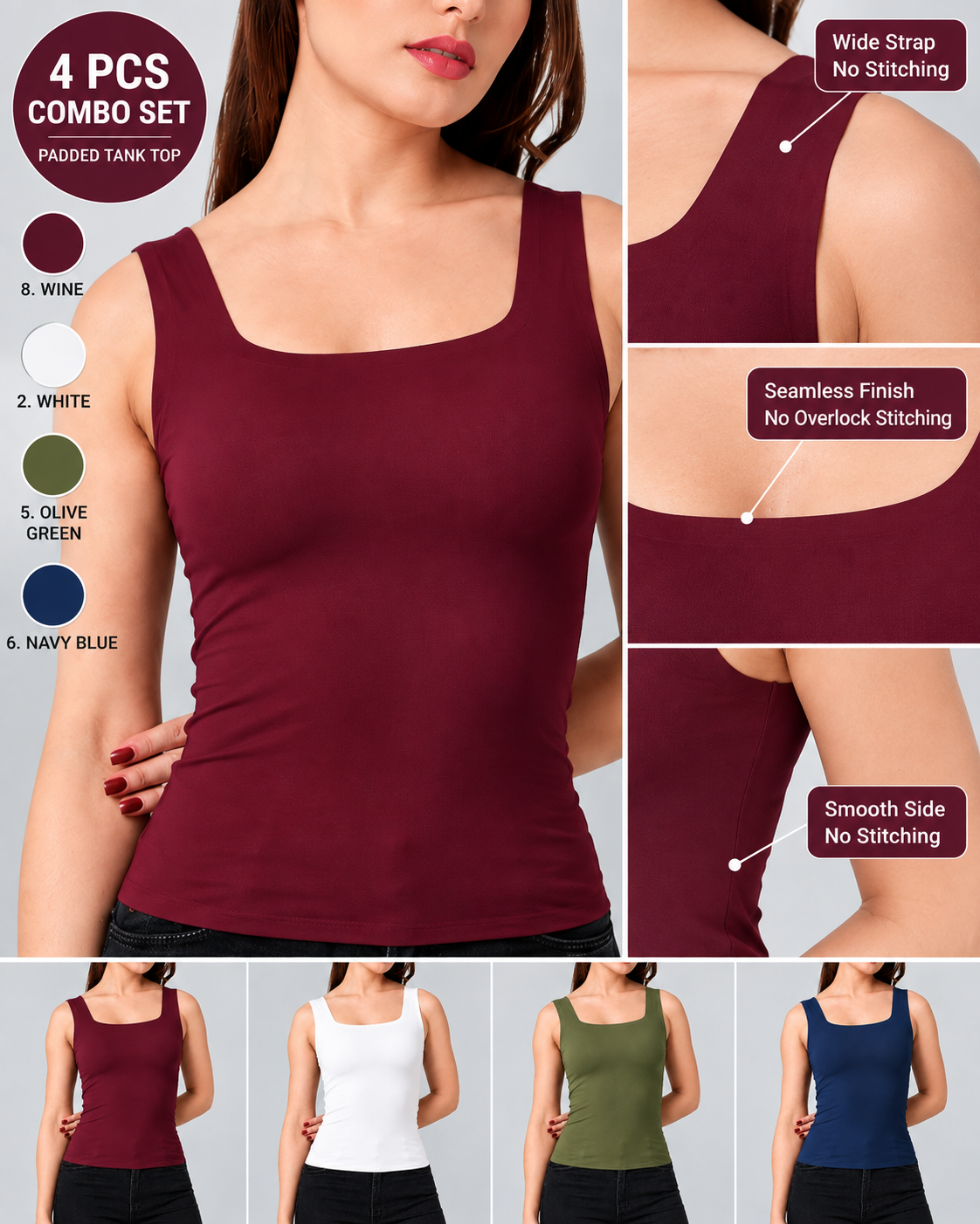 Padded Tank Top Combo 3