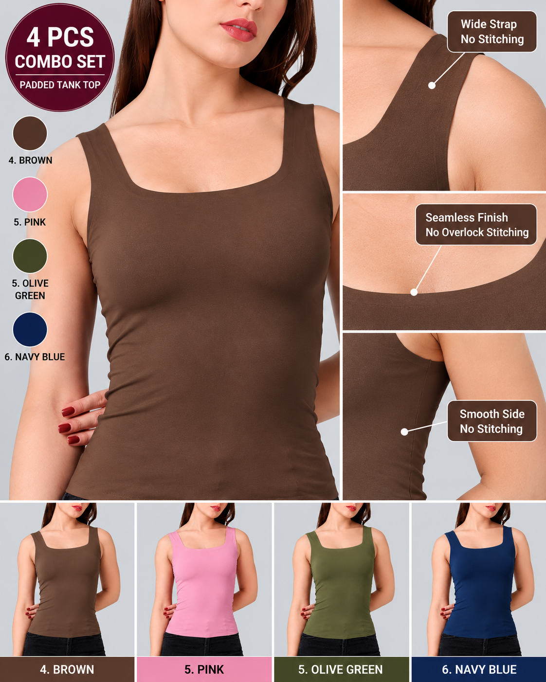 Padded Tank Top Combo 4