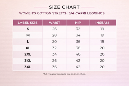 3/4 Capri Leggings – Beige,White,Black,Navy,Mustard