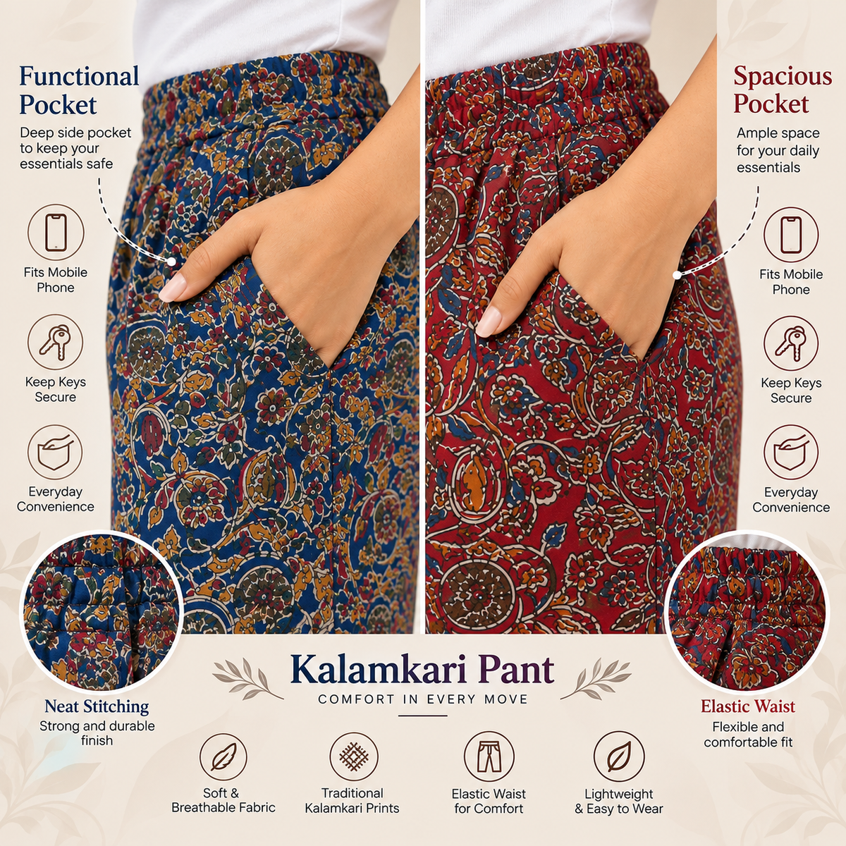 Kalamkari pant combo c1