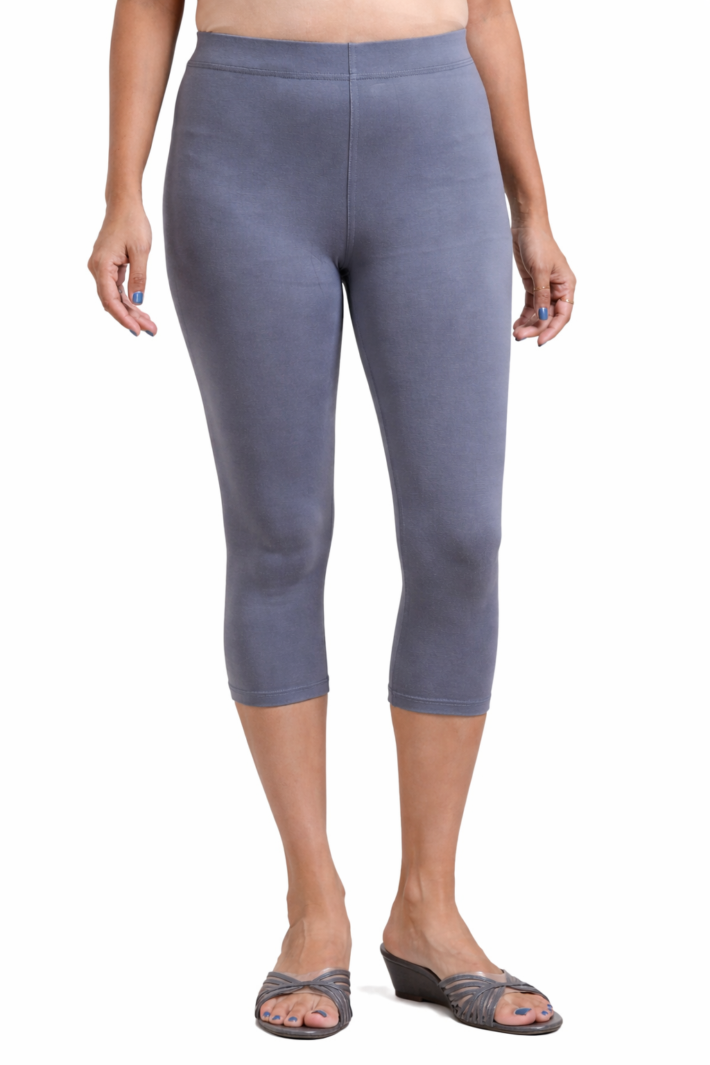 3/4 Capri Leggings – Grey, White, Black, Mustard, Navy