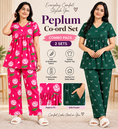 Peplum co ords pack of 2 c1