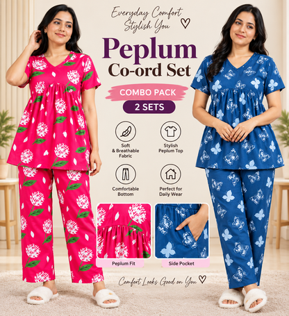 Peplum co ords pack of 2 c2