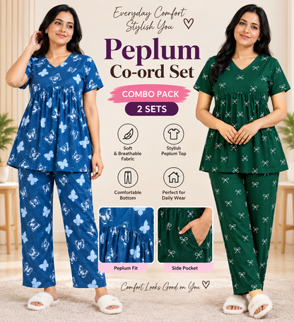Peplum co ords pack of 2 c4
