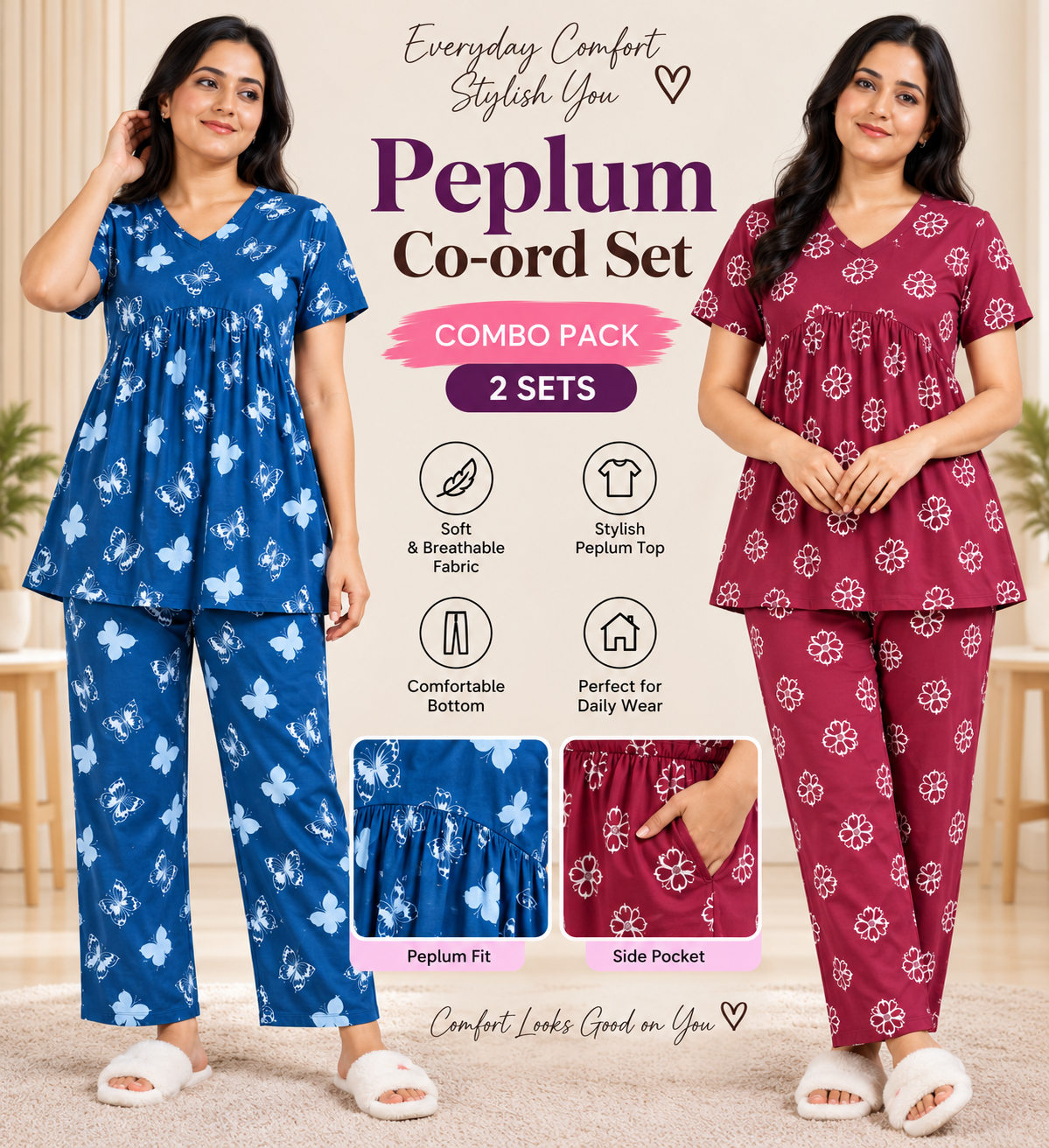 Peplum co ords pack of 2 c5