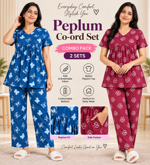 Peplum co ords pack of 2 c5