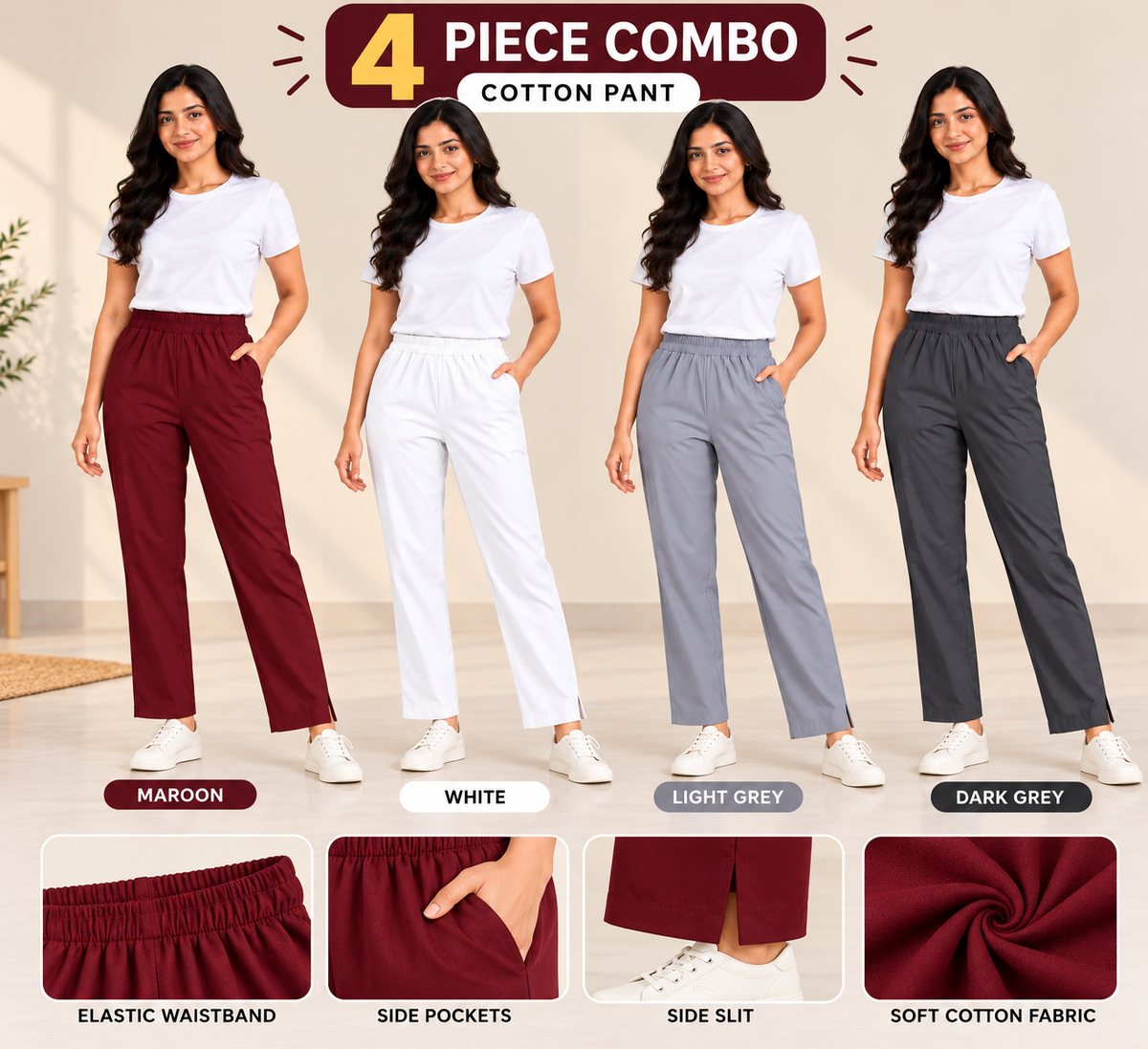 Cotton Pant combo 6