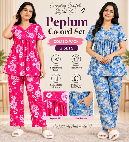 Peplum co ords pack of 2 c6
