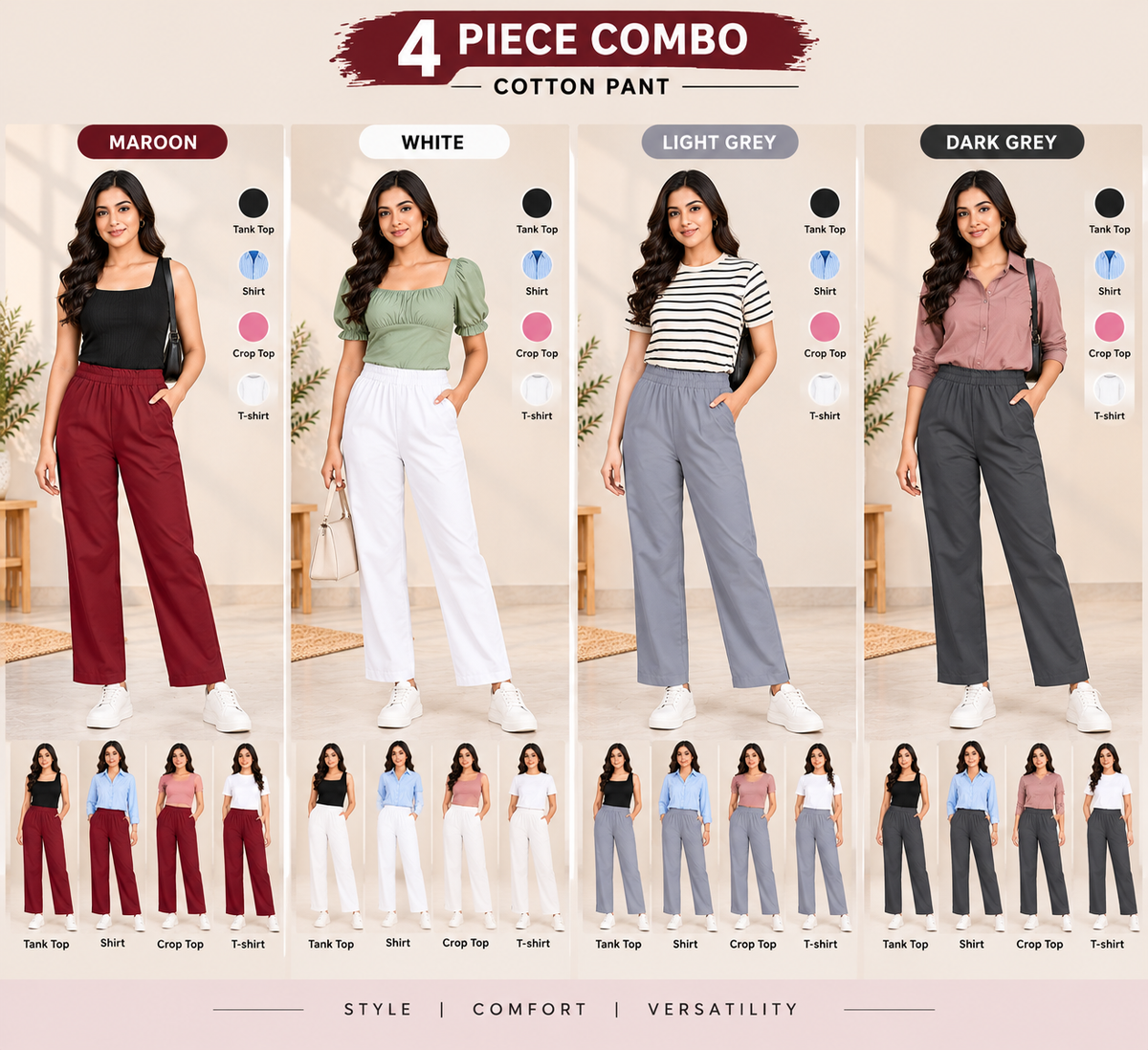 Cotton Pant combo 6