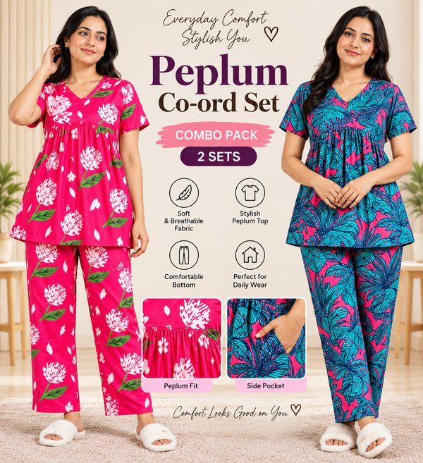 Peplum co ords pack of 2 c8
